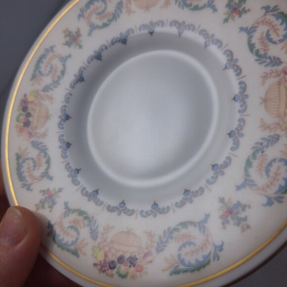 Aynsley Banquet Flat Demitasse Cup Saucer Set Fine Bone China England - Picture 7 of 16